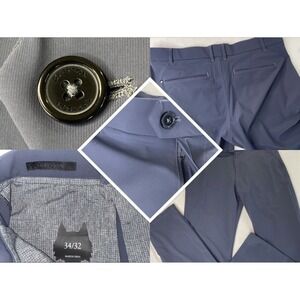 Greyson Montauk Sport Trouser Pants Mens 34x32 Grey Performance Stretch Golf